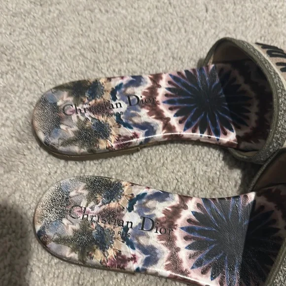 Dior Multicolor Slide Sandals - Picture 6 of 11